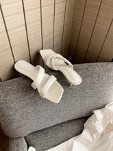 Load image into Gallery viewer, White/Brown/Grey Cut Out Mules