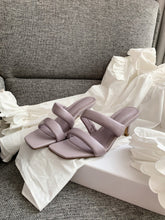 Load image into Gallery viewer, White/Brown/Grey Cut Out Mules