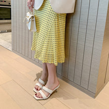 Load image into Gallery viewer, White/Brown/Grey Cut Out Mules
