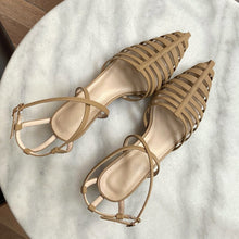 Load image into Gallery viewer, White/Brown Retro Hollow Out Sandals
